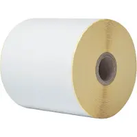 Brother BDE-1J000102-102, Weiß, Selbstklebendes Druckeretikett, Etikettenrolle, Thermodirekt, TD-4410D, TD-4420DN, TD-4520DN, TD-4550DNWB, 10,2 cm