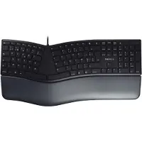 Cherry KC 4500 ERGO, Volle Größe (100%), Kabelgebunden, USB, AZERTY, Schwarz