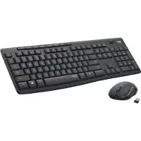 Logitech MK295 Silent, Kabellos, RF Wireless, QWERTZ, Graphit, Maus enthalten