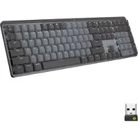 Logitech Master MX Mechanical, Kabellos, RF Wireless + Bluetooth, Mechanischer Switch, QWERTZ, LED, Graphit