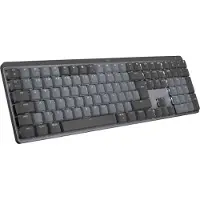 Logitech Master MX Mechanical, Kabellos, RF Wireless + Bluetooth, Mechanischer Switch, QWERTY, LED, Graphit