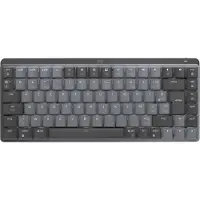 Logitech Master Series MX Mechanical Mini - Tastatur - hinterleuchtet - kabellos - Bluetooth LE - AZERTY - Französisch - Tastenschalter: Tactile Quiet - Graphite