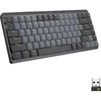 Logitech MX Mechanical Mini, Kabellos, RF Wireless + Bluetooth, Mechanischer Switch, QWERTY, LED, Graphit