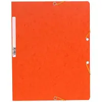 Exacompta 5564E 25x Eckspannmappe mit Gummizug ohne Klappe, aus Colorspan-Karton 400g/m2, für Format DIN A4 - Orange