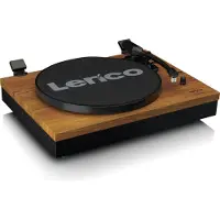 Lenco LS-310WD Plattenspieler mit Lautsprecher Bluetooth-Bundle Holz