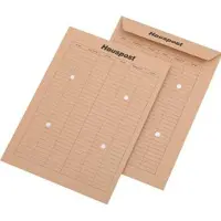Mailmedia Hauspost-Versandtasche, braun, B4, ungummiert mit Tabellendruck und 4 Sichtlöchern (39204-7)