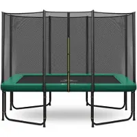 Magic Circle Pro Rechteckige Trampolin Pro 214 x 305 cm Grün mit Sicherheitsnetz