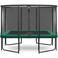 Magic Circle Pro Pro Fiber Rechteckige Trampolin 214 x 305 cm Grün mit sicherheitsnetz