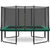 Magic Circle Pro Rechteckige trampolin Pro 244 x 366 cm Grün mit sicherheitsnetz
