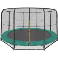 Magic Circle Pro Bodentrampolin Pro 410 cm Grün mit Sicherheitsnetz