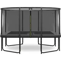 Magic Circle Pro Pro Grau Fiber Rechteckige Trampolin 244 x 366 cm mit sicherheitsnetz