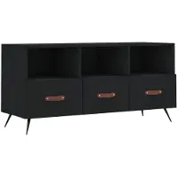 vidaXL TV-Schrank Schwarz 102x36x50 cm Holzwerkstoff