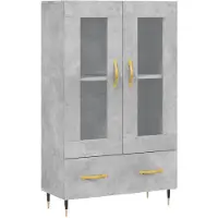 vidaXL Highboard Betongrau 69,5x31x115 cm Holzwerkstoff
