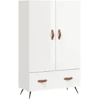 vidaXL Highboard Hochglanz-Weiß 69,5x31x115 cm Holzwerkstoff
