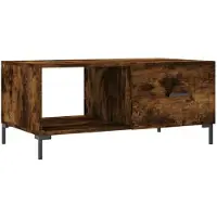 vidaXL Couchtisch Räuchereiche 90x50x40 cm Holzwerkstoff
