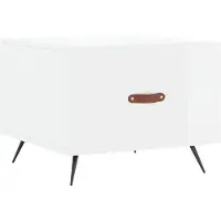 vidaXL Couchtisch Hochglanz-Weiß 50x50x40 cm Holzwerkstoff