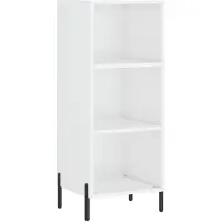 vidaXL Sideboard Hochglanz-Weiß 34,5x32,5x90 cm Holzwerkstoff