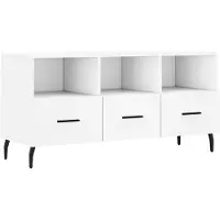 vidaXL TV-Schrank Weiß 102x36x50 cm Holzwerkstoff