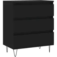 vidaXL Sideboard Schwarz 60x35x70 cm Holzwerkstoff