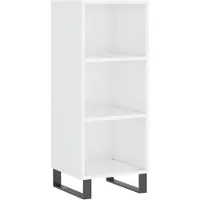 vidaXL Sideboard Hochglanz-Weiß 34,5x32,5x90 cm Holzwerkstoff
