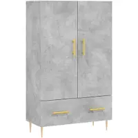 vidaXL Highboard Betongrau 69,5x31x115 cm Holzwerkstoff