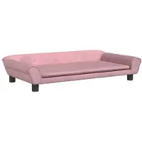 vidaXL Hundebett Rosa 100x50x21 cm Samt