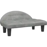vidaXL Hundebett Hellgrau 70x52x30 cm Samt