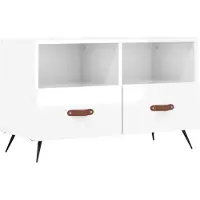 vidaXL TV-Schrank Hochglanz-Weiß 80x36x50 cm Holzwerkstoff