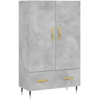 vidaXL Highboard Betongrau 69,5x31x115 cm Holzwerkstoff