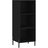 vidaXL Sideboard Schwarz 34,5x32,5x90 cm Holzwerkstoff