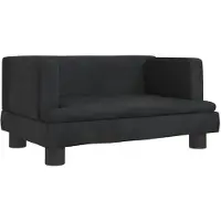 vidaXL Hundebett Schwarz 60x40x30 cm Samt