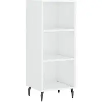 vidaXL Sideboard Hochglanz-Weiß 34,5x32,5x90 cm Holzwerkstoff