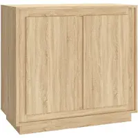vidaXL Sideboard Sonoma-Eiche 80x34x75 cm Holzwerkstoff