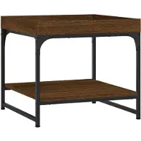 vidaXL Couchtisch Braun Eichen-Optik 49,5x49,5x45 cm Holzwerkstoff
