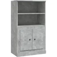 vidaXL Highboard Betongrau 60x35,5x103,5 cm Holzwerkstoff