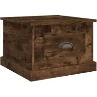 vidaXL Couchtisch Räuchereiche 50x50x35 cm Holzwerkstoff