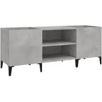 vidaXL Plattenschrank Betongrau 121x38x48 cm Holzwerkstoff