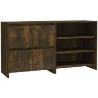 vidaXL 2-tlg. Sideboard Räuchereiche Holzwerkstoff