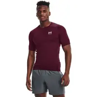 Under Armour Herren Armour HeatGear Kompressions-Kurzarm-T-Shirt, Kastanienbraun (609)/Wei , Gr e S