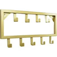 Loft42 Bono Kleiner Garderobenständer - Gold - Metall - 9 Haken - 50x26x4