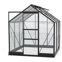 Pergart Vitavia, Gewächshaus "Eris" 3800, schwarz, 3,8 m², 3 mm ESG
