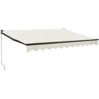 vidaXL Markise Einziehbar Creme 3x2,5 m Stoff und Aluminium