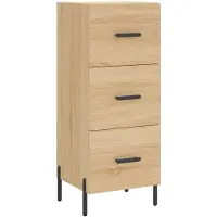 vidaXL Sideboard Sonoma-Eiche 34,5x34x90 cm Holzwerkstoff