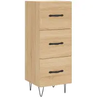 vidaXL Sideboard Sonoma-Eiche 34,5x34x90 cm Holzwerkstoff
