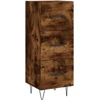 vidaXL Sideboard Räuchereiche 34,5x34x90 cm Holzwerkstoff