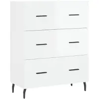vidaXL Sideboard Hochglanz-Weiß 69,5x34x90 cm Holzwerkstoff