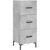 vidaXL Sideboard Betongrau 34,5x34x90 cm Holzwerkstoff