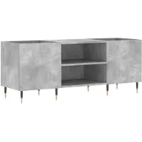 vidaXL Plattenschrank Betongrau 121x38x48 cm Holzwerkstoff