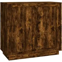 vidaXL Sideboard Räuchereiche 80x34x75 cm Holzwerkstoff