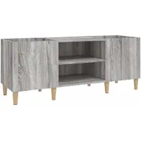 vidaXL Plattenschrank Grau Sonoma 121x38x48 cm Holzwerkstoff